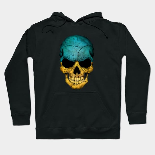 Ukrainian Flag Skull Hoodie by jeffbartels